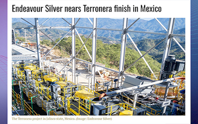 Endeavour Silver Nears Terronera Finish in Mexico